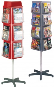 Vibrant 4 Sided Revolving Literature Dispensers